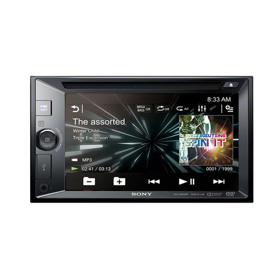 Car audio SONY, 2DIN, with DVD, touch LCD, USB, BT XAVW650BT.EUR