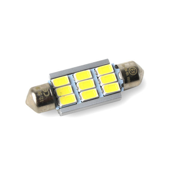 LED bulb festoon 39mm, 380lm, canbus, white, 2pcs LED 39SUFIT 9-380