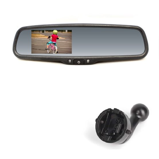 RM LCD SK Mirror with display 4.3" 2ch RCA 12V